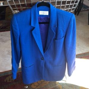 Linen Look Vibrant Blue Blazer